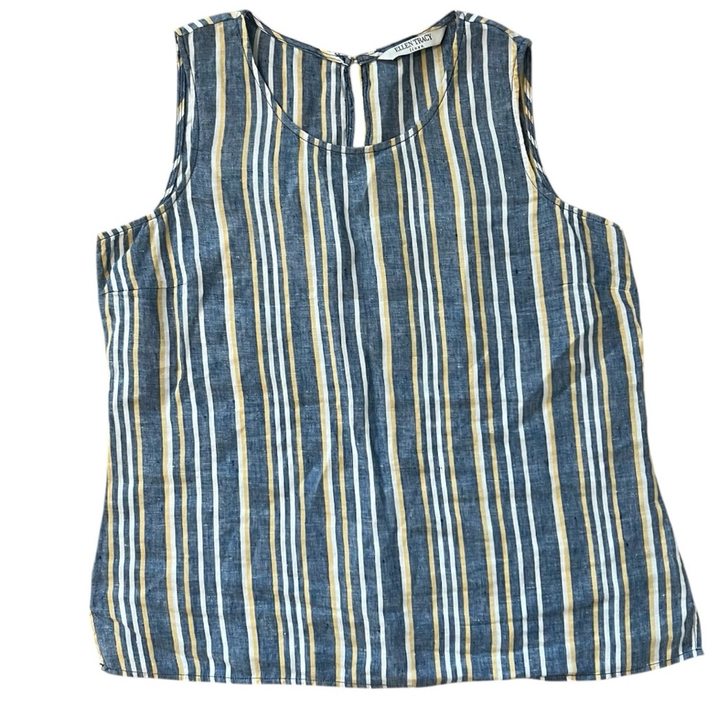 SOLD - Ellen Tracy Linen Tank Top Size L Women’s